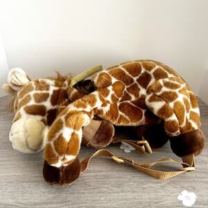 Vintage ChoSun Plush Giraffe Zip-Up Backpack Adjustable Stuffed Animal Bag EUC